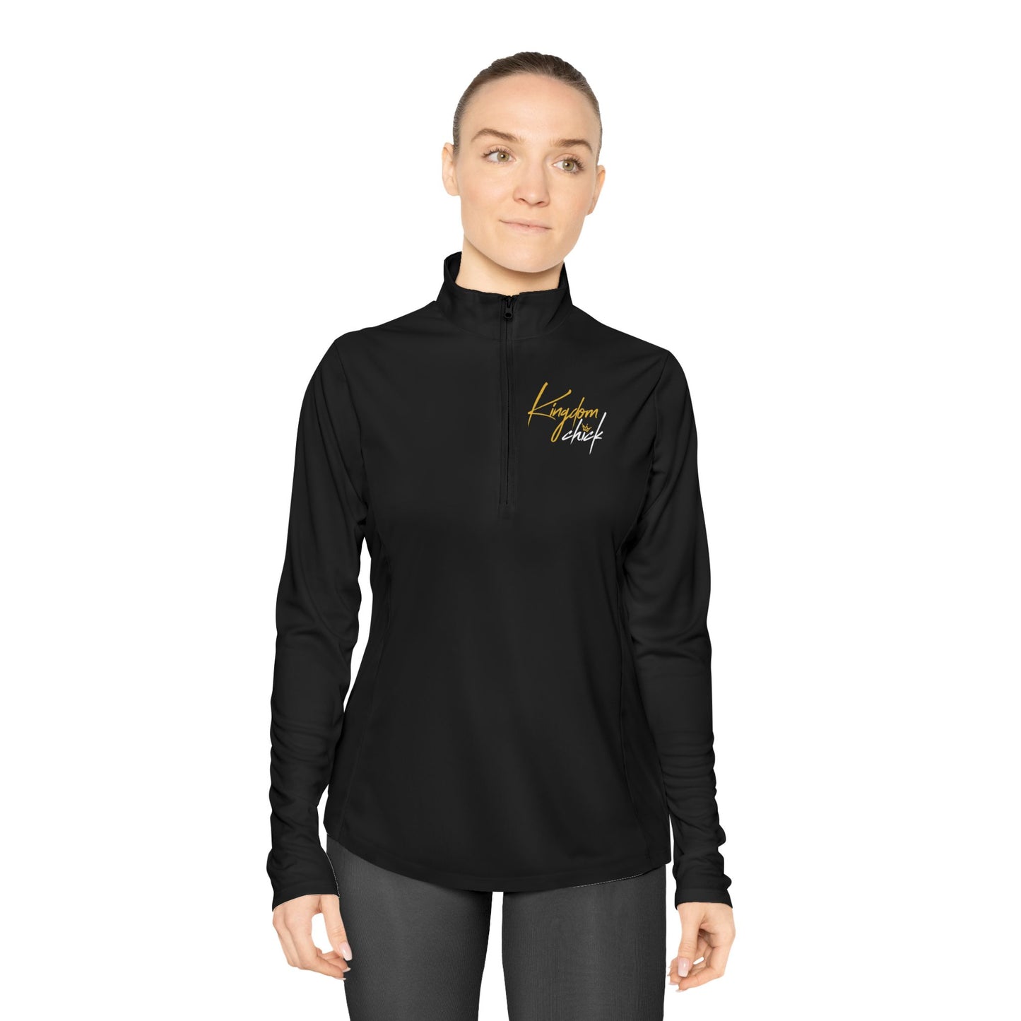Kingdom Chick Ladies Quarter-Zip Pullover | Faith-Inspired Women’s Christian Apparel