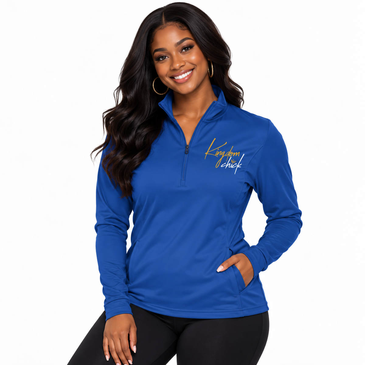 Kingdom Chick™ Ladies Quarter-Zip Pullover | Christian Apparel