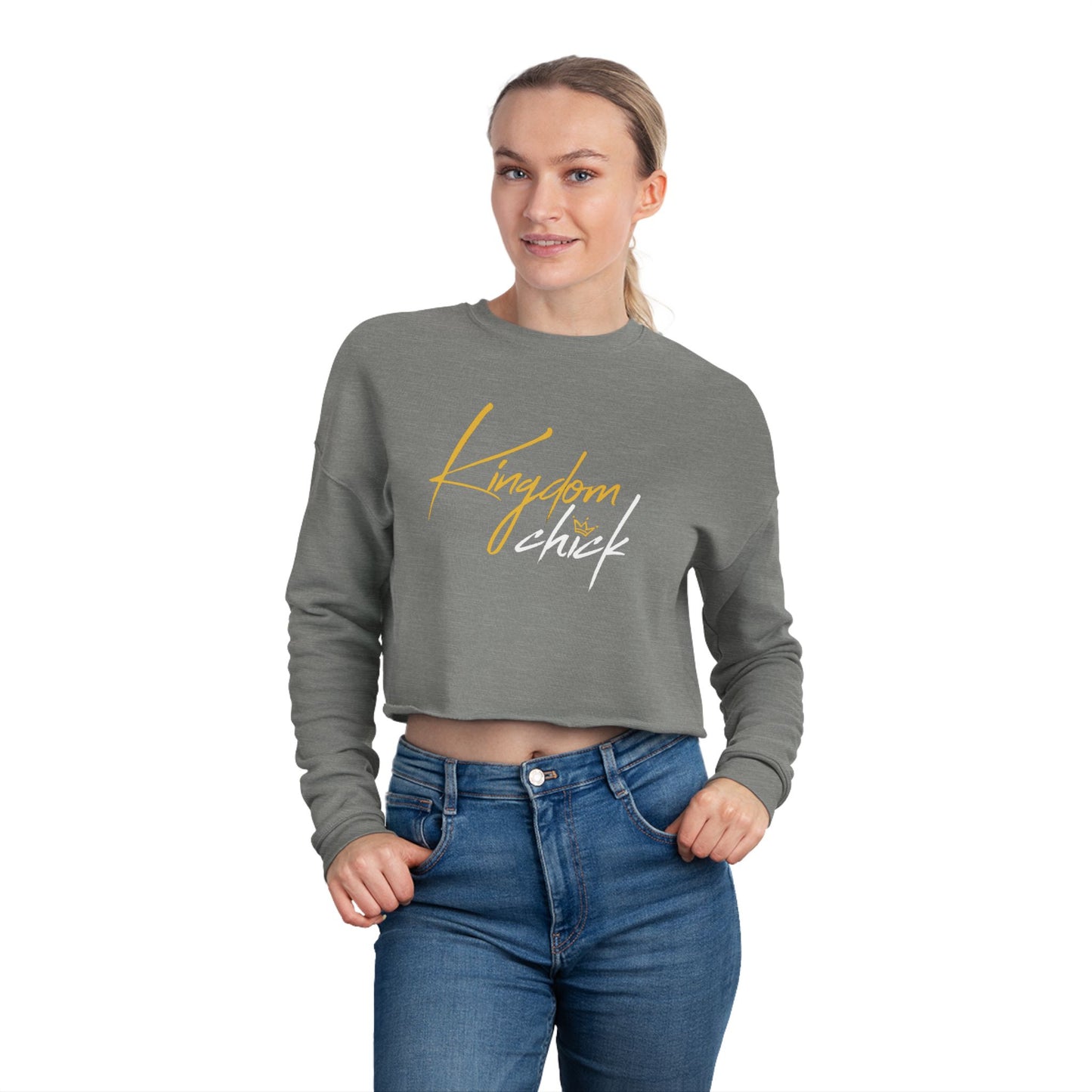 Kingdom Chick™ Christian Cropped Sweatshirt | Women’s Casual Pullover