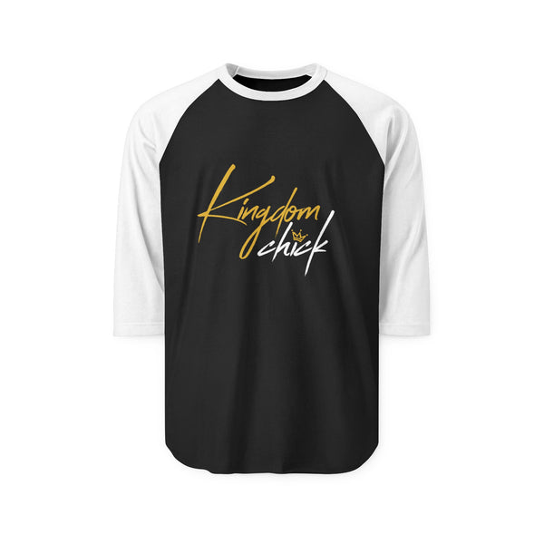 Kingdom Chick™ Raglan Shirt | Faith-Inspired 3/4 Sleeve Baseball Tee