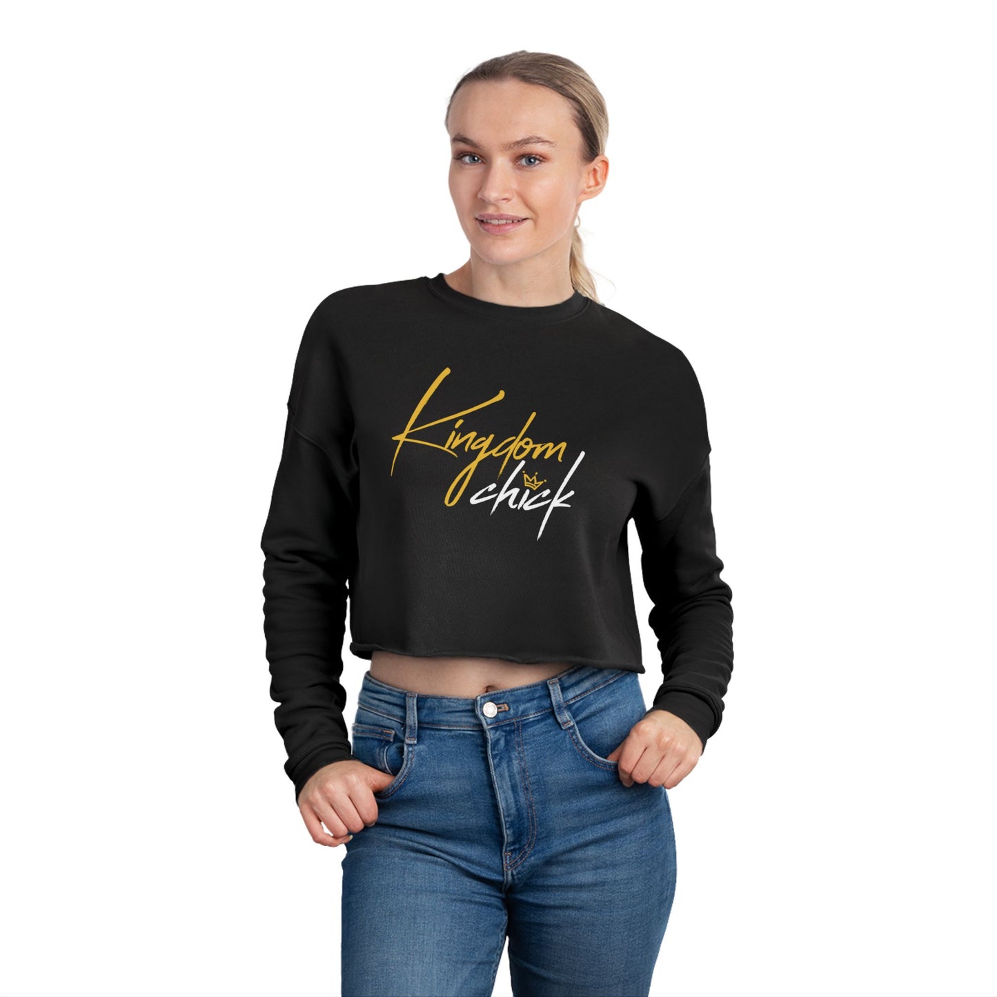 Kingdom Chick™ Christian Cropped Sweatshirt | Women’s Casual Pullover
