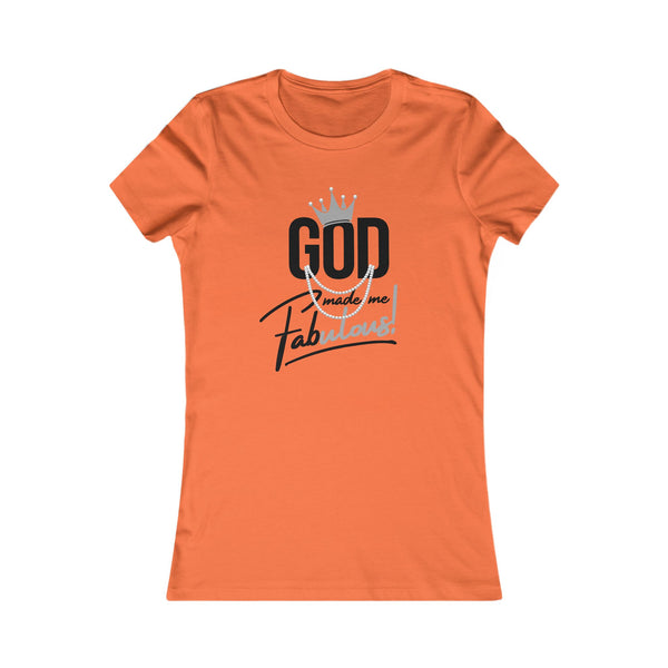 God Made Me Fabulous Silver Women’s Fitted Faith Tee