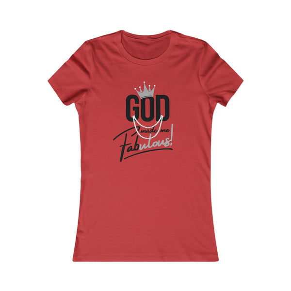 God Made Me Fabulous Silver Women’s Fitted Faith Tee