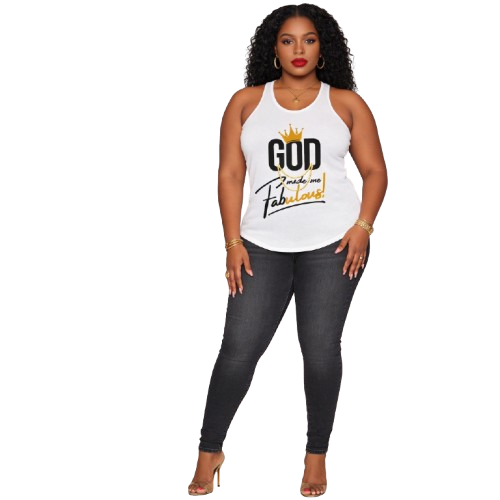 God Made Me Fabulous Women's Racerback Tank