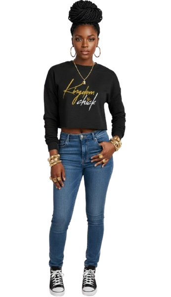 Kingdom Chick™ Christian Cropped Sweatshirt | Women’s Casual Pullover
