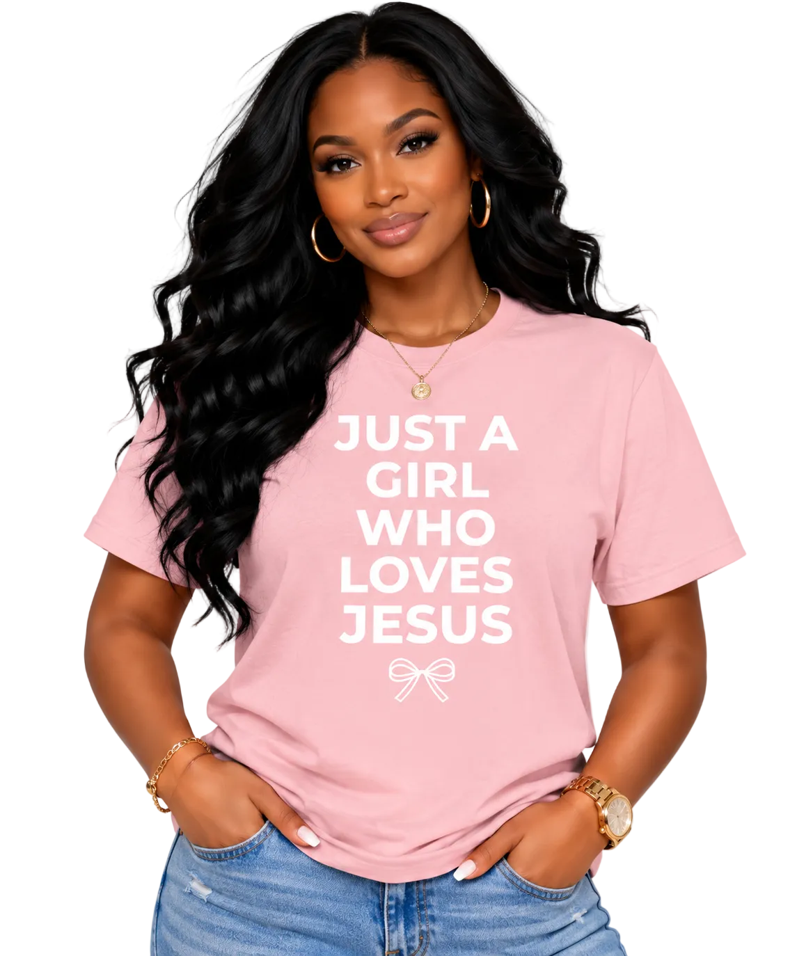 Just a Girl Who Loves Jesus (White)| Unisex Christian Graphic T-Shirt | Faith-Based Apparel