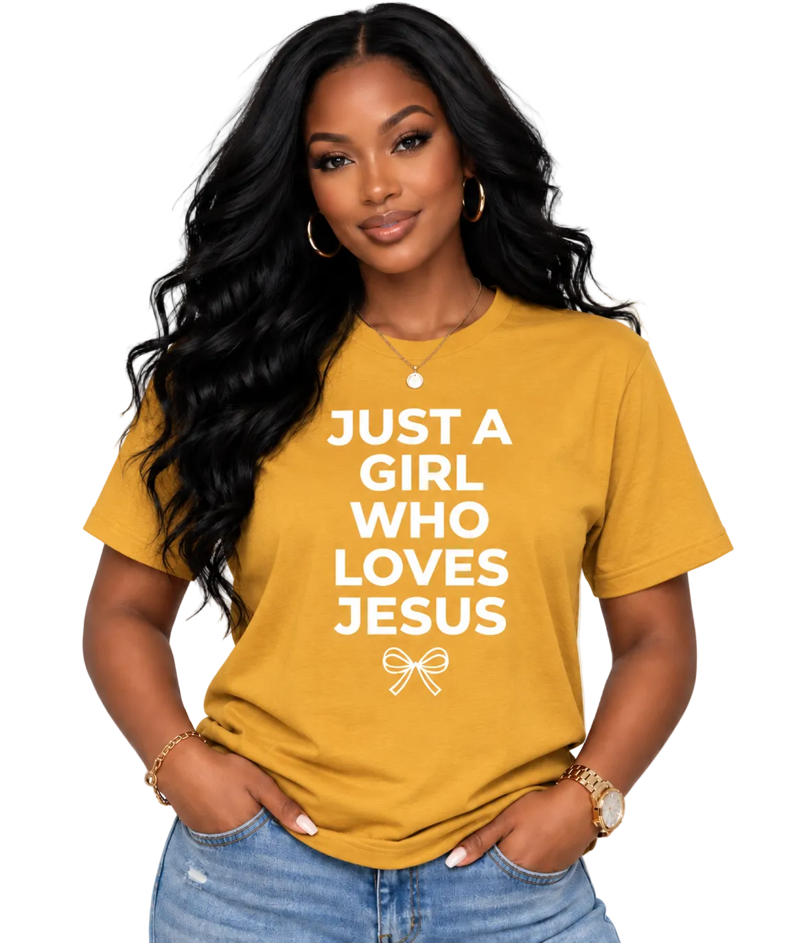 Just a Girl Who Loves Jesus (White)| Unisex Christian Graphic T-Shirt | Faith-Based Apparel