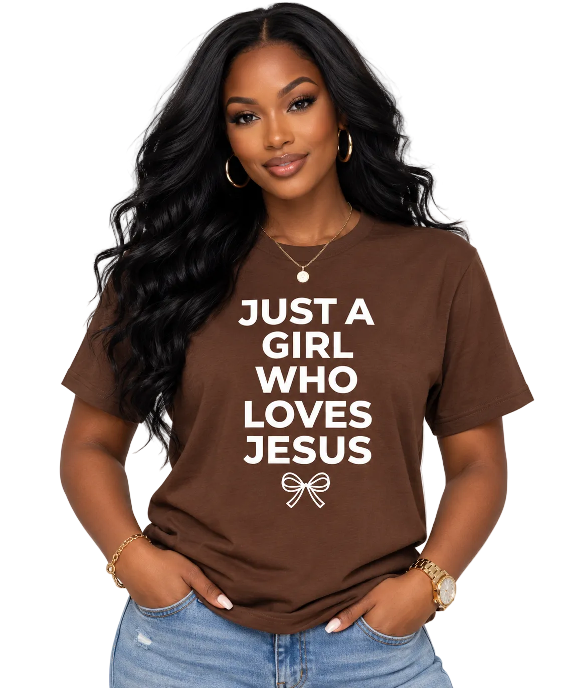 Just a Girl Who Loves Jesus (White)| Unisex Christian Graphic T-Shirt | Faith-Based Apparel