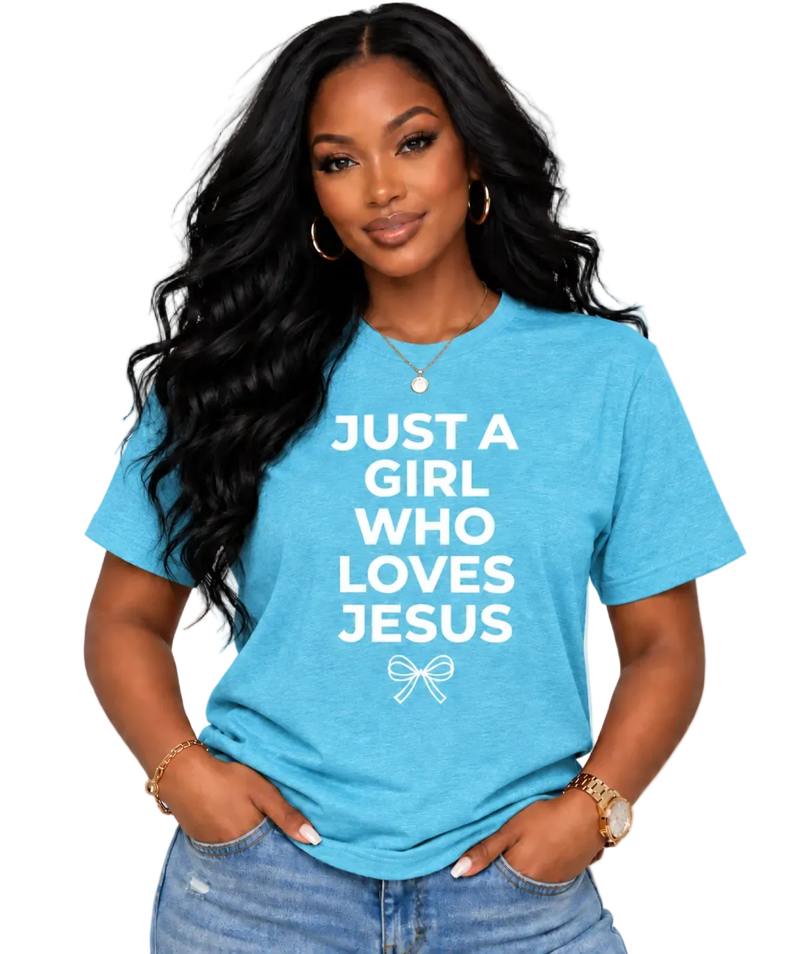 Just a Girl Who Loves Jesus (White)| Unisex Christian Graphic T-Shirt | Faith-Based Apparel