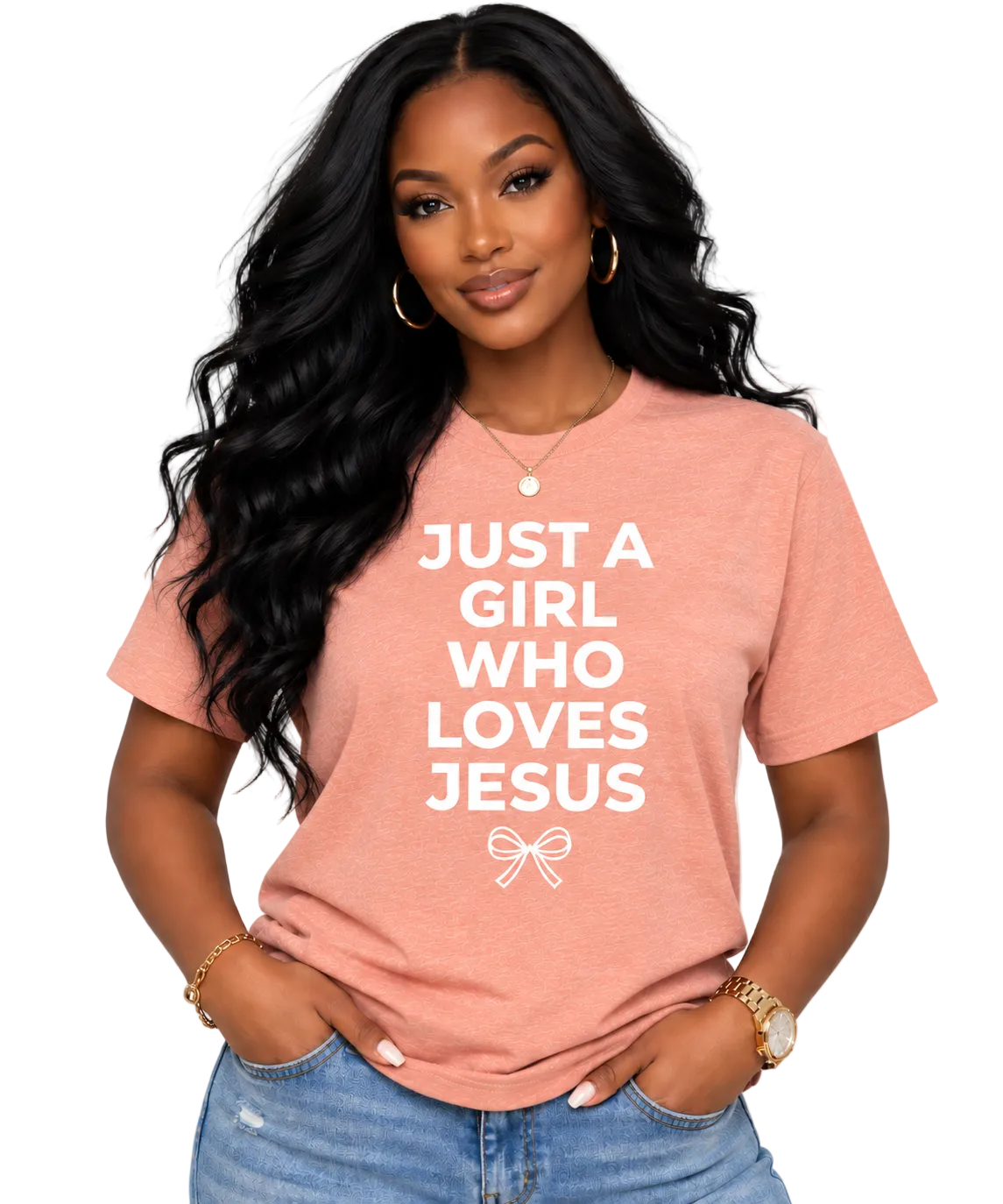 Just a Girl Who Loves Jesus (White)| Unisex Christian Graphic T-Shirt | Faith-Based Apparel