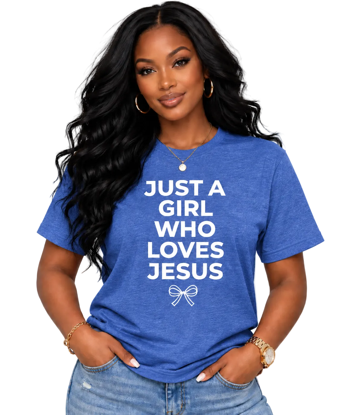 Just a Girl Who Loves Jesus (White)| Unisex Christian Graphic T-Shirt | Faith-Based Apparel