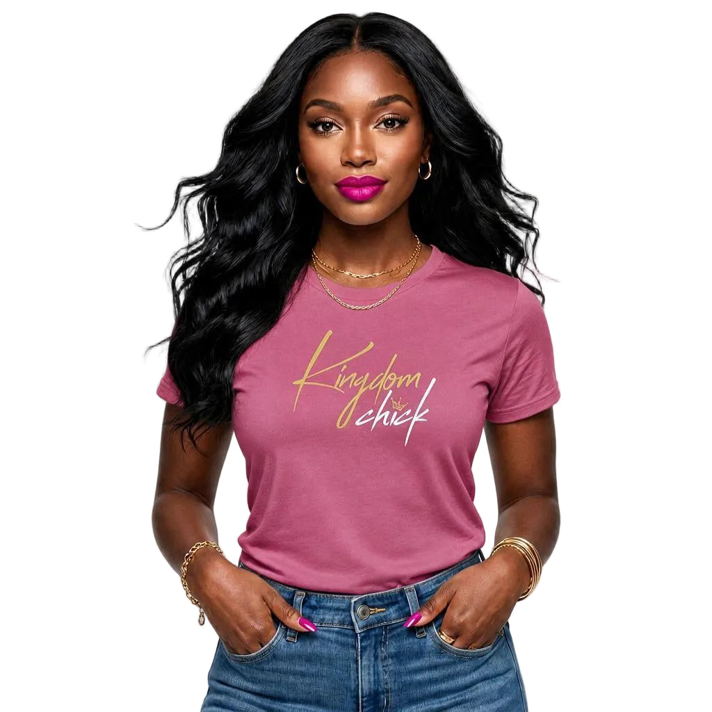Kingdom Chick™ Fitted Tee – Christian Women’s Faith-Based T-Shirt