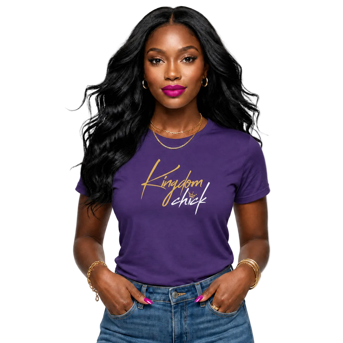 Kingdom Chick™ Fitted Tee – Christian Women’s Faith-Based T-Shirt