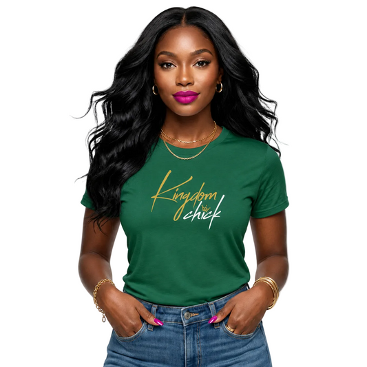 Kingdom Chick™ Fitted Tee – Christian Women’s Faith-Based T-Shirt