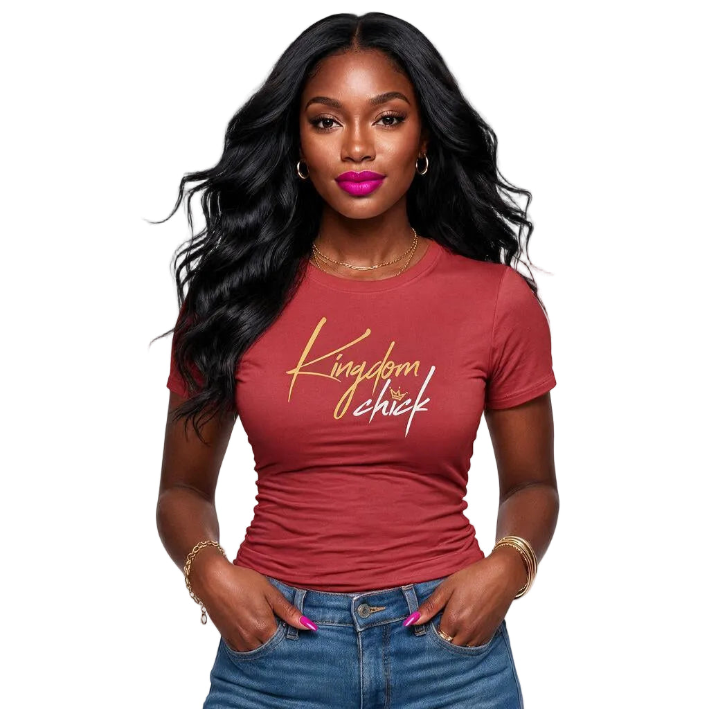 Kingdom Chick™ Fitted Tee – Christian Women’s Faith-Based T-Shirt