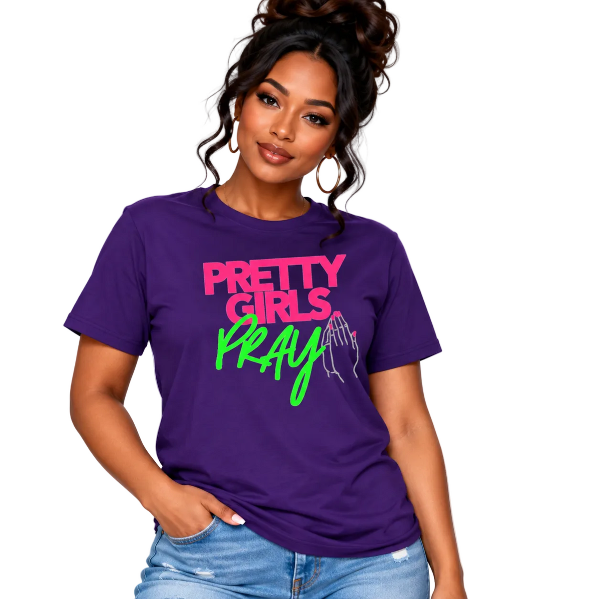 Pretty Girls Pray Christian Unisex Tee