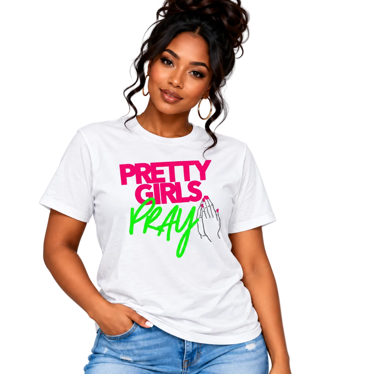 Pretty Girls Pray Christian Unisex Tee
