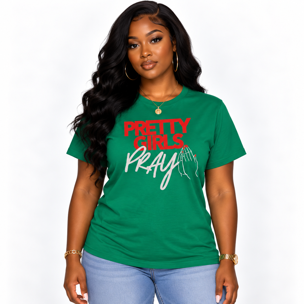 Pretty Girls Pray Christian Unisex Tee