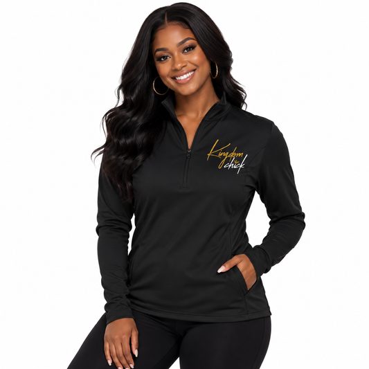 Kingdom Chick™ Ladies Quarter-Zip Pullover | Christian Apparel