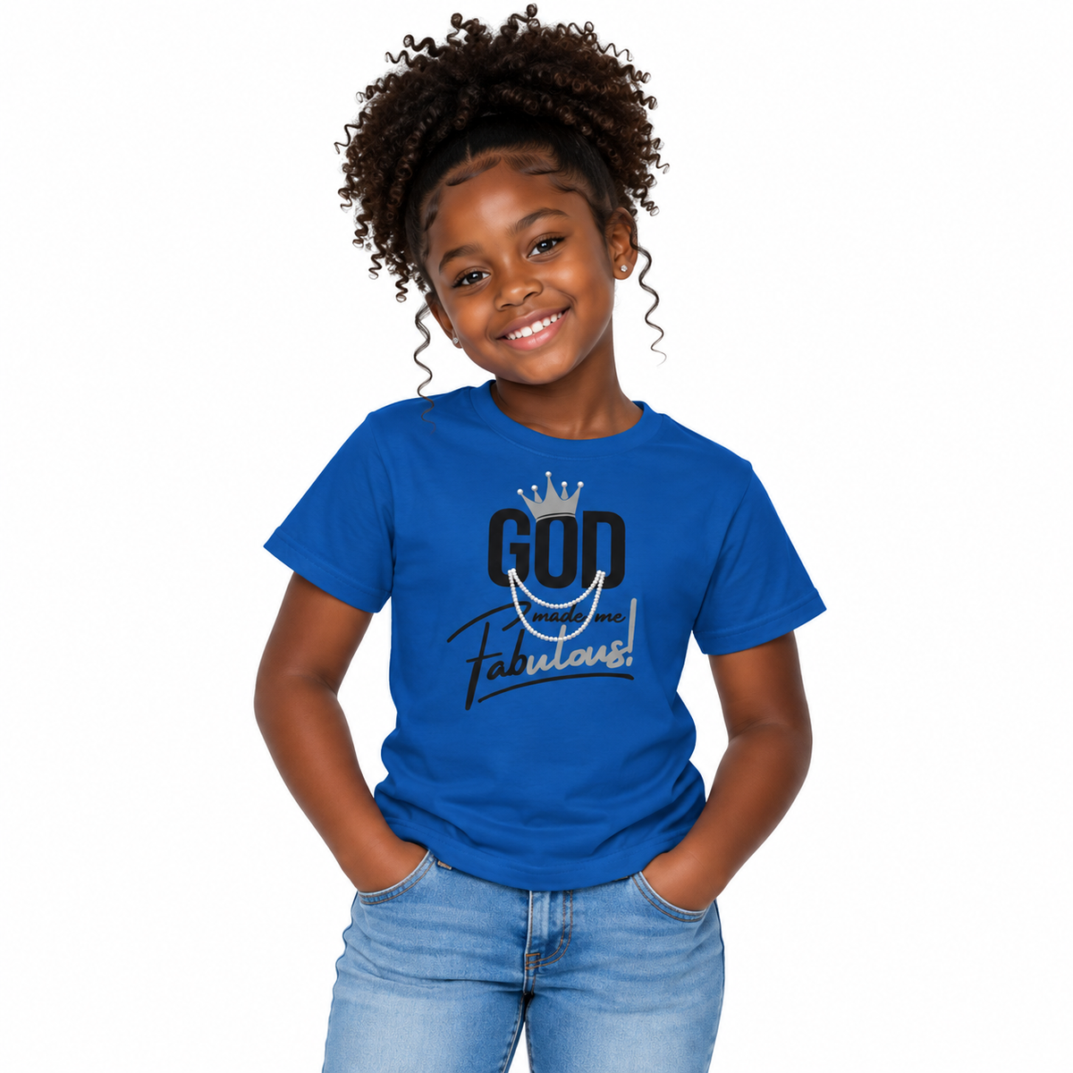 God Made Me Fabulous Kids Christian Tee