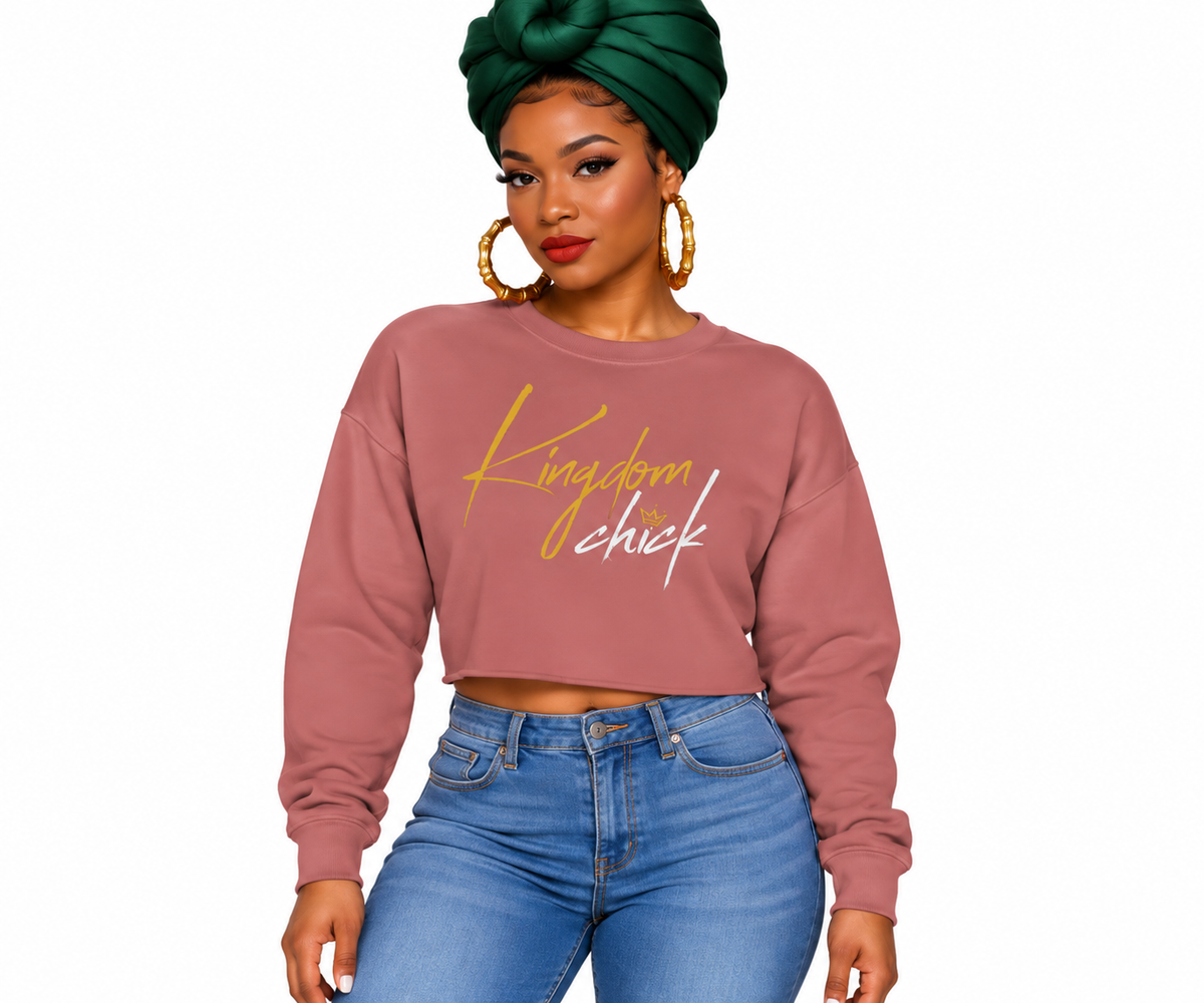 Kingdom Chick™ Christian Cropped Sweatshirt | Women’s Casual Pullover