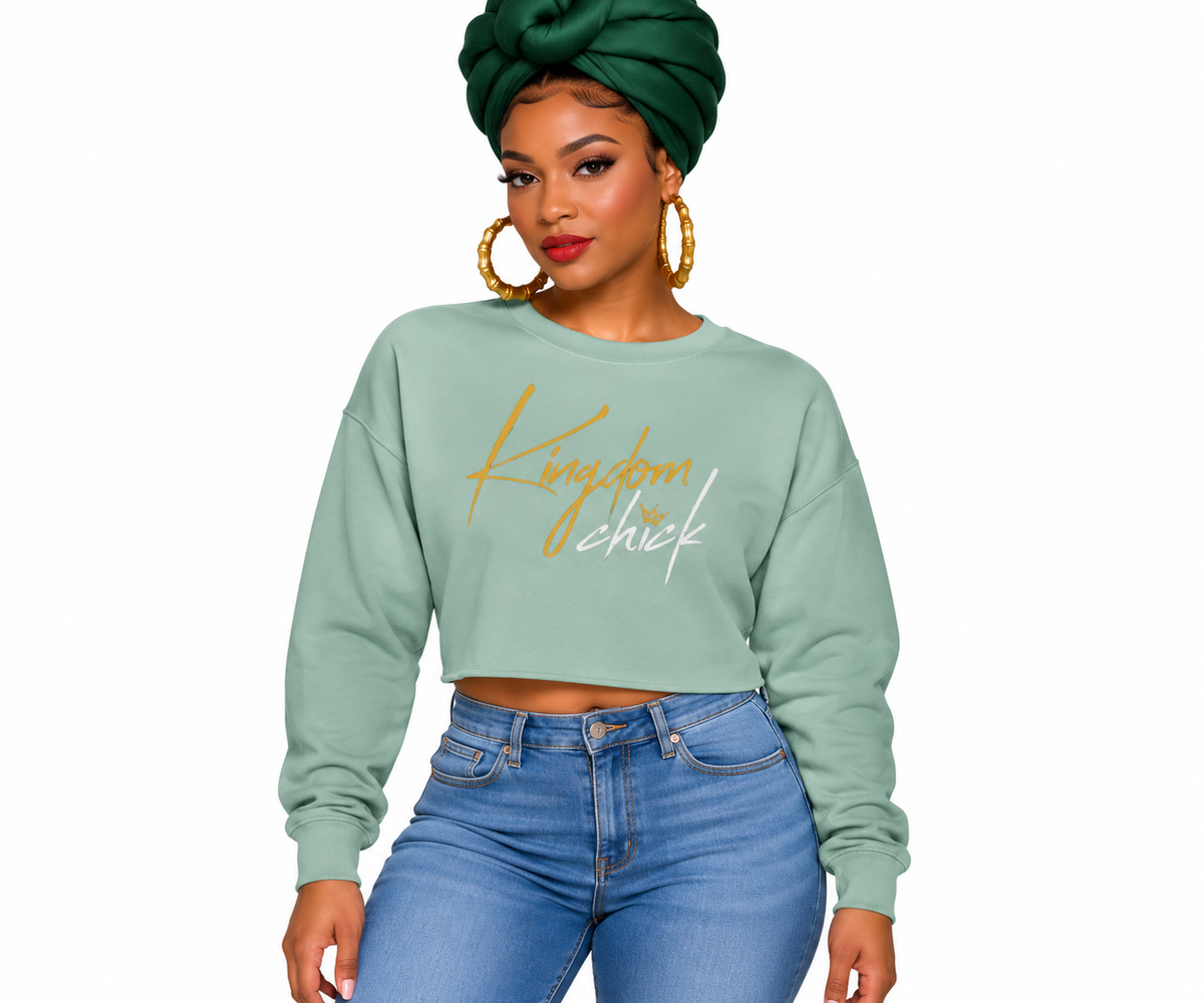 Kingdom Chick™ Christian Cropped Sweatshirt | Women’s Casual Pullover