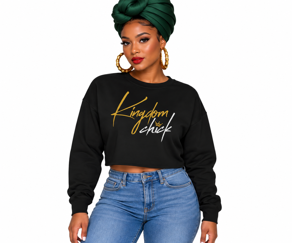 Kingdom Chick™ Christian Cropped Sweatshirt | Women’s Casual Pullover