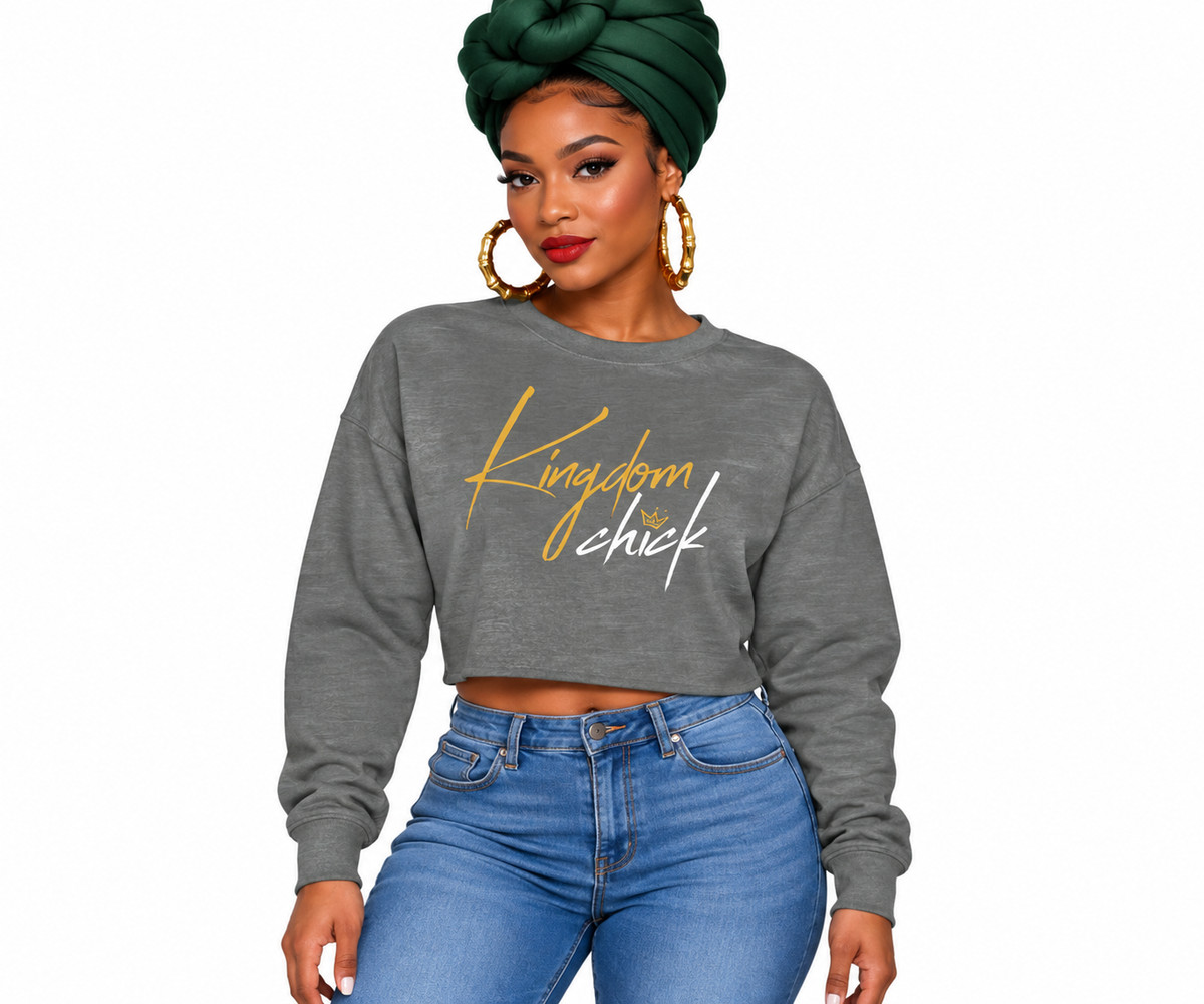 Kingdom Chick™ Christian Cropped Sweatshirt | Women’s Casual Pullover