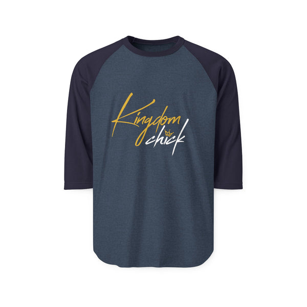 Kingdom Chick™ Raglan Shirt | Faith-Inspired 3/4 Sleeve Baseball Tee