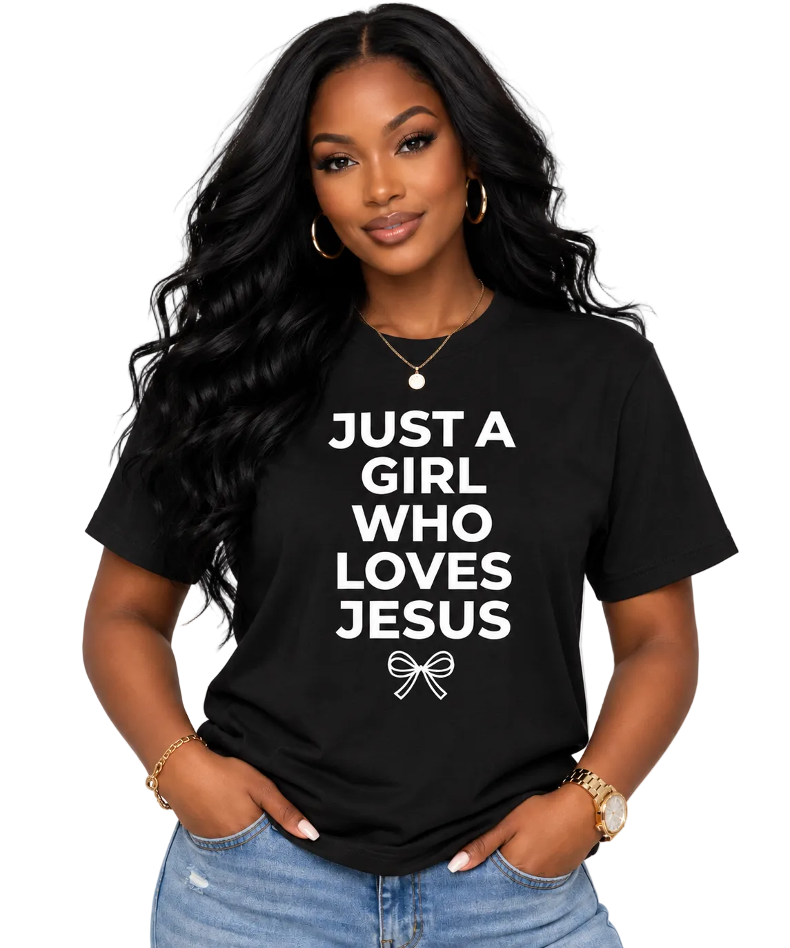 Just a Girl Who Loves Jesus (White)| Unisex Christian Graphic T-Shirt | Faith-Based Apparel