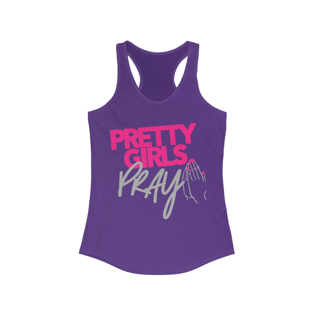 Pretty Girls Pray Women's Racerback Tank
