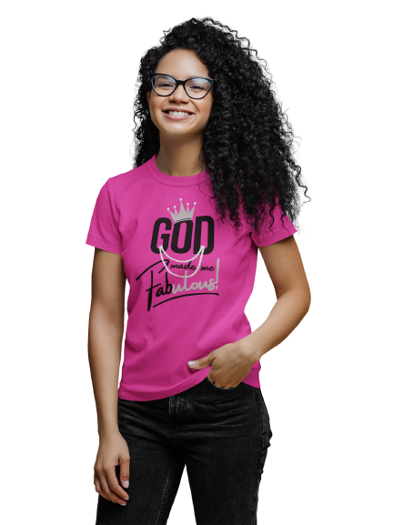God Made Me Fabulous Unisex Tee- Silver