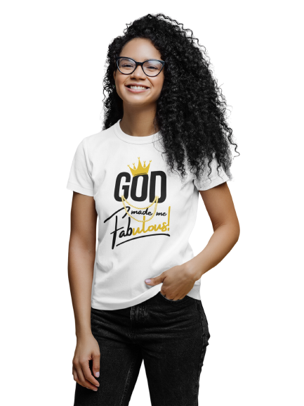 God Made Me Fabulous Unisex Tee- Gold