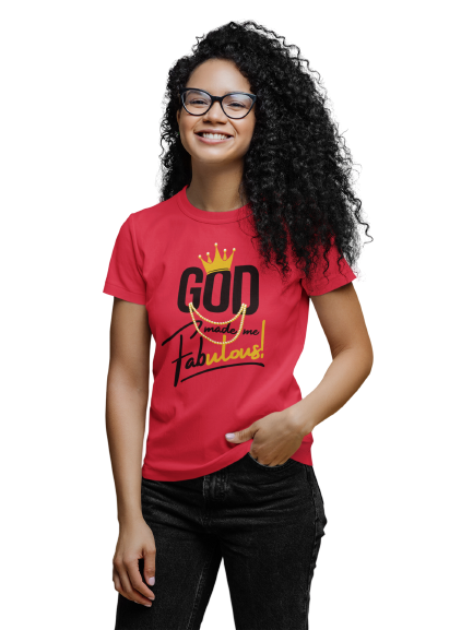 God Made Me Fabulous Unisex Tee- Gold
