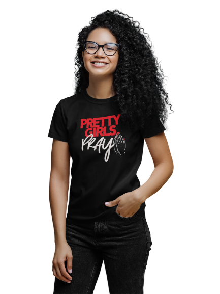 Pretty Girls Pray Unisex Tee- Red