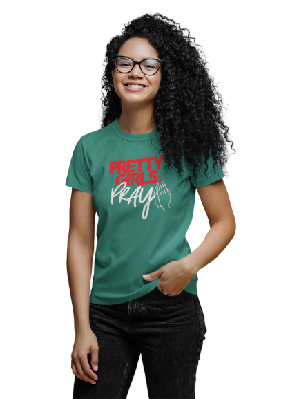 Pretty Girls Pray Unisex Tee- Red